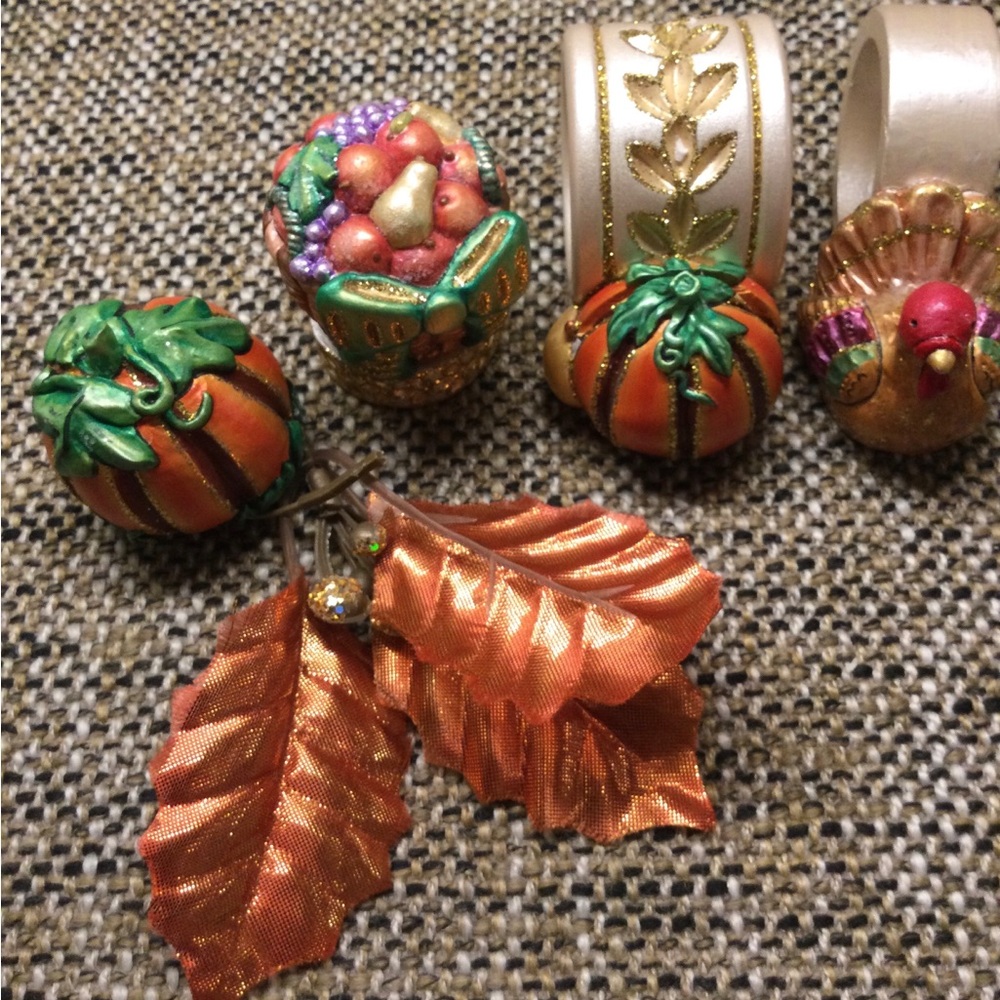 Festive Thanksgiving Napkin Rings Set - Picture 8 of 12